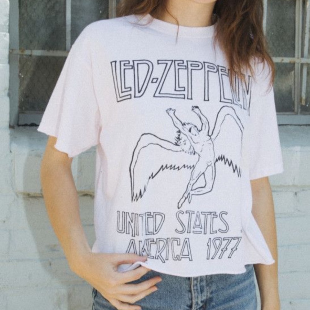Brandy Melville Led Zeppelin Cropped Tee